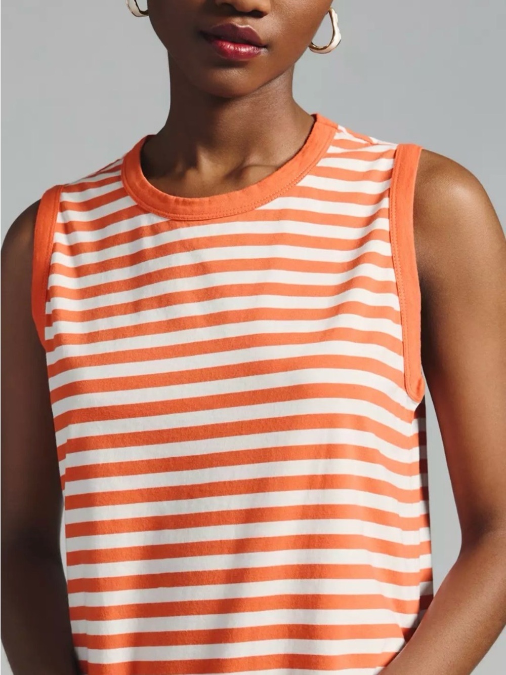 Kule The Tank Midi Dress in Orange Size Small - Picture 3 of 9